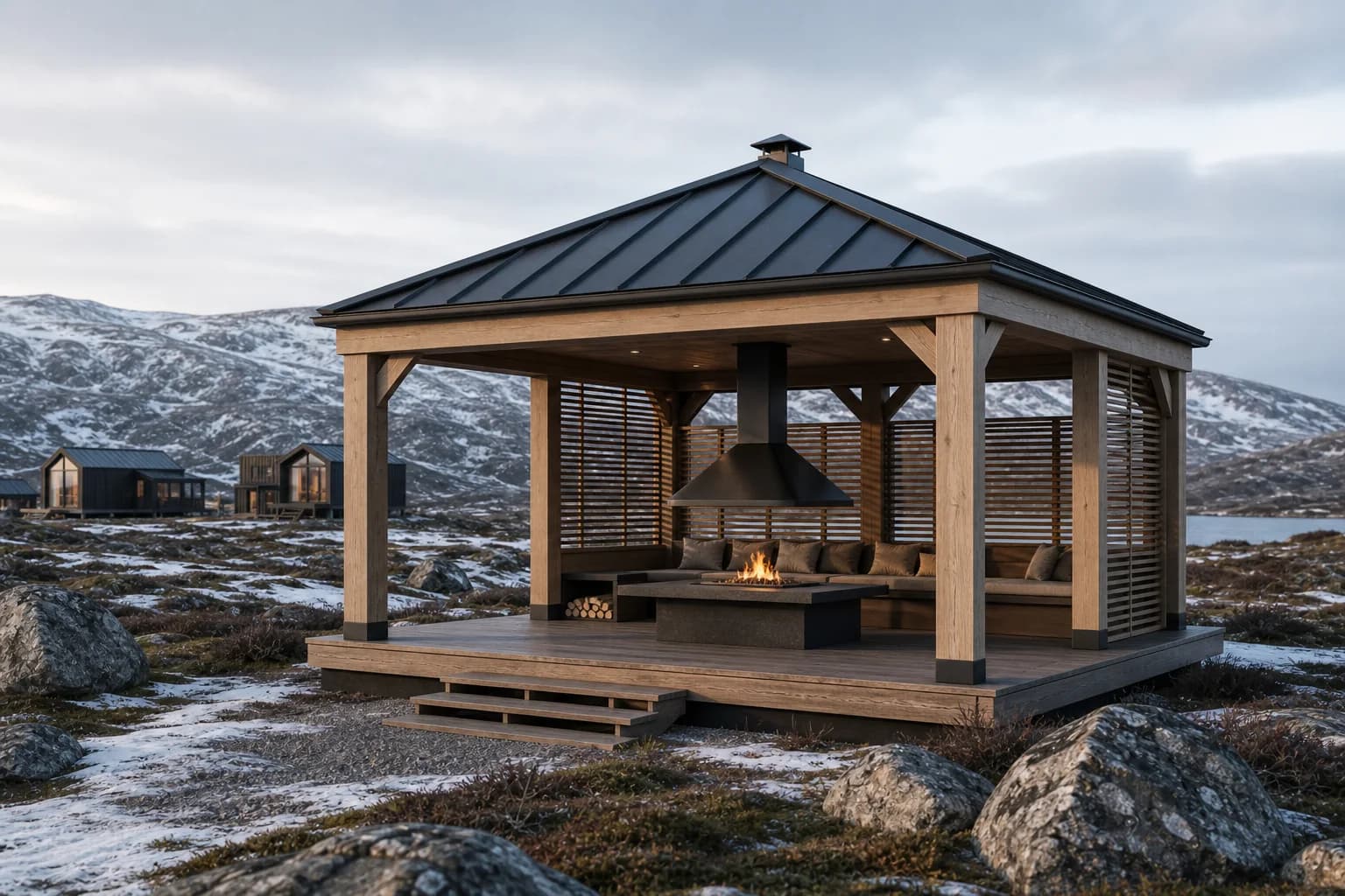 Концепт Arctic Gazebo для инфраструктуры базы отдыха